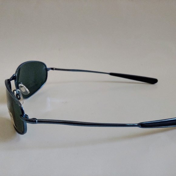 NWT Vintage 90's Rectangle Metal Sports Polarized Sunglass (Met.Blue) - Picture 2 of 4